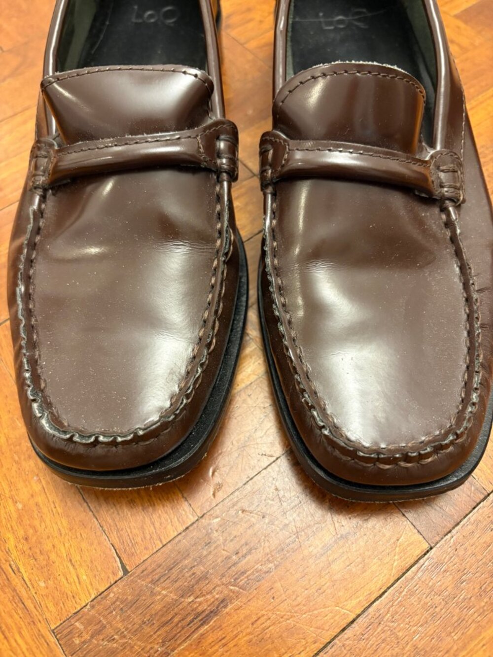 LoQ Elian Chestnut Brown Leather Loafers EU 37